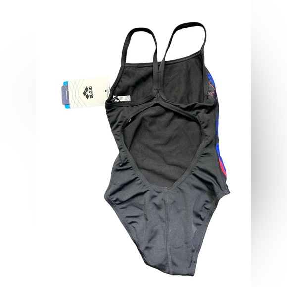 ARENA womens Team Painted Stripes Light Drop Back One Piece swimsuit sz 20 NWT - Picture 3 of 8